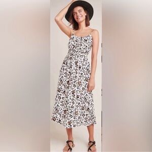 Anthropologie Corey Lynn Calter Animal Print Midi Dress